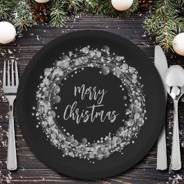 シルバースターズメリークリスマス ペーパープレート