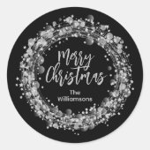 シルバースターズメリークリスマス ラウンドシール (正面)