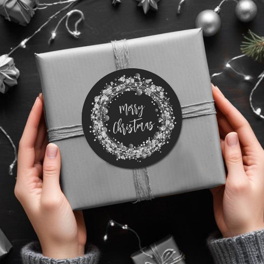 シルバースターズメリークリスマス ラウンドシール