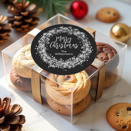 シルバースターズメリークリスマス ラウンドシール