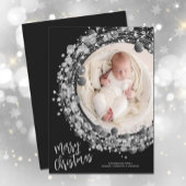 シルバースターズリースメリークリスマスフォト シーズンカード