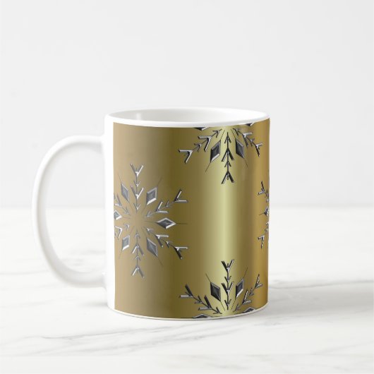 シルバースターズ金ゴールドクリスマス コーヒーマグカップ (左)