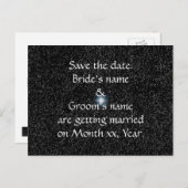 シルバースターズ・オン・ブラック日付を保存はがき 案内ポストカード (正面/裏面)