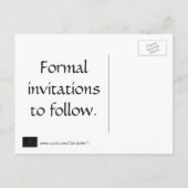 シルバースターズ・オン・ブラック日付を保存はがき 案内ポストカード (裏面)