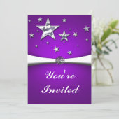 シルバースターズ パープルパーティー招待状 招待状 (スタンド正面)