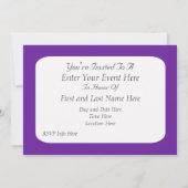 シルバースターズ パープルパーティー ご招待 招待状 (裏面)