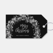 シルバースターズ メリークリスマス ブラック ギフトタグ (正面(横))