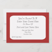 シルバースターズ レッド パーティー招待状 招待状 (裏面)