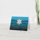 シルバースターターコイズブルー＋ダークカラーありがとう サンキューカード (正面)