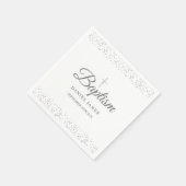 シルバースターダストバプテスマ《キリスト教》洗礼式や命名式 スタンダードカクテルナプキン (角)