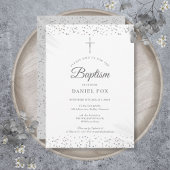 シルバースターダストバプテスマ《キリスト教》洗礼式や命名式 招待状