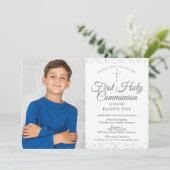 シルバースターダスト最初の聖餐式の写真 招待状 (スタンド正面)