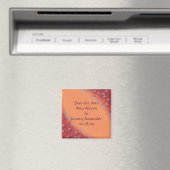 シルバースターフラワーオレンジセーブザデートマグネット マグネット (インサイチュ (食洗機))