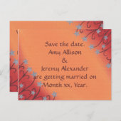 シルバースターフローラレッドオレンジ救日付はがき 案内ポストカード (正面/裏面)