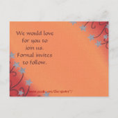 シルバースターフローラレッドオレンジ救日付はがき 案内ポストカード (裏面)