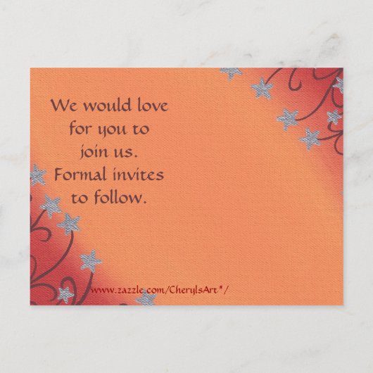 シルバースターフローラレッドオレンジ救日付はがき 案内ポストカード (裏面)