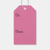 シルバースターマーブルポインセティアスピンクホリデイフローラ ギフトタグ (裏面)