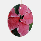 シルバースターマーブルポインセティアスピンクホリデイフローラ セラミックオーナメント (右)