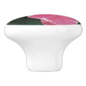 シルバースターマーブルポインセティアスピンクホリデイフローラ セラミックノブ (側面)