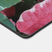 シルバースターマーブルポインセティアスピンクホリデイフローラ デスクマット (コーナー)