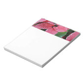 シルバースターマーブルポインセティアスピンクホリデイフローラ ノートパッド (回転)