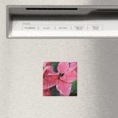 シルバースターマーブルポインセティアスピンクホリデイフローラ マグネット (インサイチュ (食洗機))