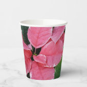 シルバースターマーブルポインセティアスピンクホリデイフローラ 紙コップ (左)