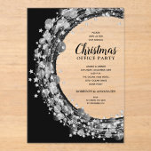 シルバースターリースクリスマスパーティー アクリル招待状 (正面)