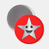 シルバースター笑顔顔 マグネット (正面/裏面)