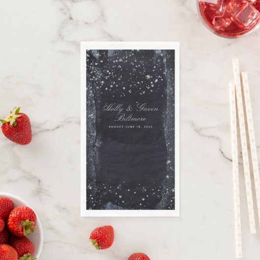 シルバースター結婚リーナイトのディナーナプキン (インサイチュ)