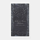 シルバースター結婚リーナイトのディナーナプキン (正面)