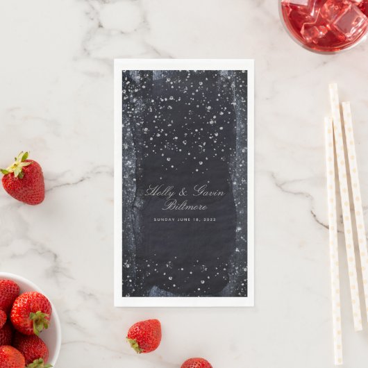 シルバースター結婚リーナイトのディナーナプキン (インサイチュ)