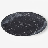 シルバースター結婚リーナイト9インチディナー ペーパープレート (アングル)