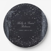 シルバースター結婚リーナイト9インチディナー ペーパープレート (正面)