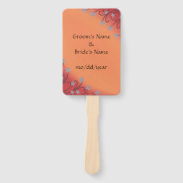 シルバースター花茶色の茎オレンジがファンをブレンド ハンドファン