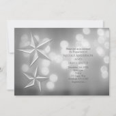シルバースター&エレガントなボケライトエンゲージメント 招待状 (正面)