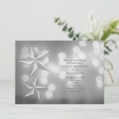 シルバースター&エレガントなボケライトエンゲージメント 招待状 (スタンド正面)