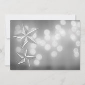 シルバースター&エレガントなボケライトエンゲージメント 招待状 (裏面)