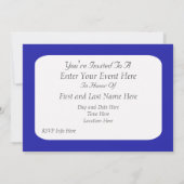 シルバースター ダークブルー パーティー招待状 招待状 (裏面)