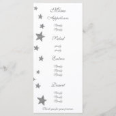 シルバースター、メニューカード メニュー (裏面)