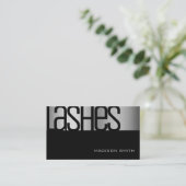 シルバースチールグスタイリッシュラムラグジュアリーエレガント美しい 名刺 (スタンド正面)