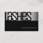 シルバースチールグスタイリッシュラムラグジュアリーエレガント美しい 名刺 (正面)