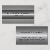 シルバーステンレス鋼ルック 名刺 (正面/裏面)