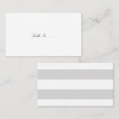 シルバーストライプゲストエスコートカード プレイスカード (正面/裏面)