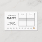 シルバーストライプサロン10パンチロイヤリティカード ロイヤリティカード (裏面)