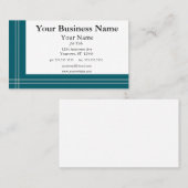 シルバーストライプティール(緑がかった色)の汎用縁ど品 名刺 (正面/裏面)