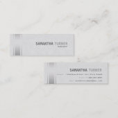 シルバーストライププロフェッショナルホワイトレザーカスタム スキニー名刺 (正面/裏面)