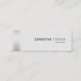 シルバーストライププロフェッショナルホワイトレザーカスタム スキニー名刺