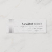 シルバーストライププロフェッショナルホワイトレザーカスタム スキニー名刺 (裏面)