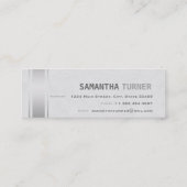 シルバーストライププロフェッショナルホワイトレザーカスタム スキニー名刺 (裏面)